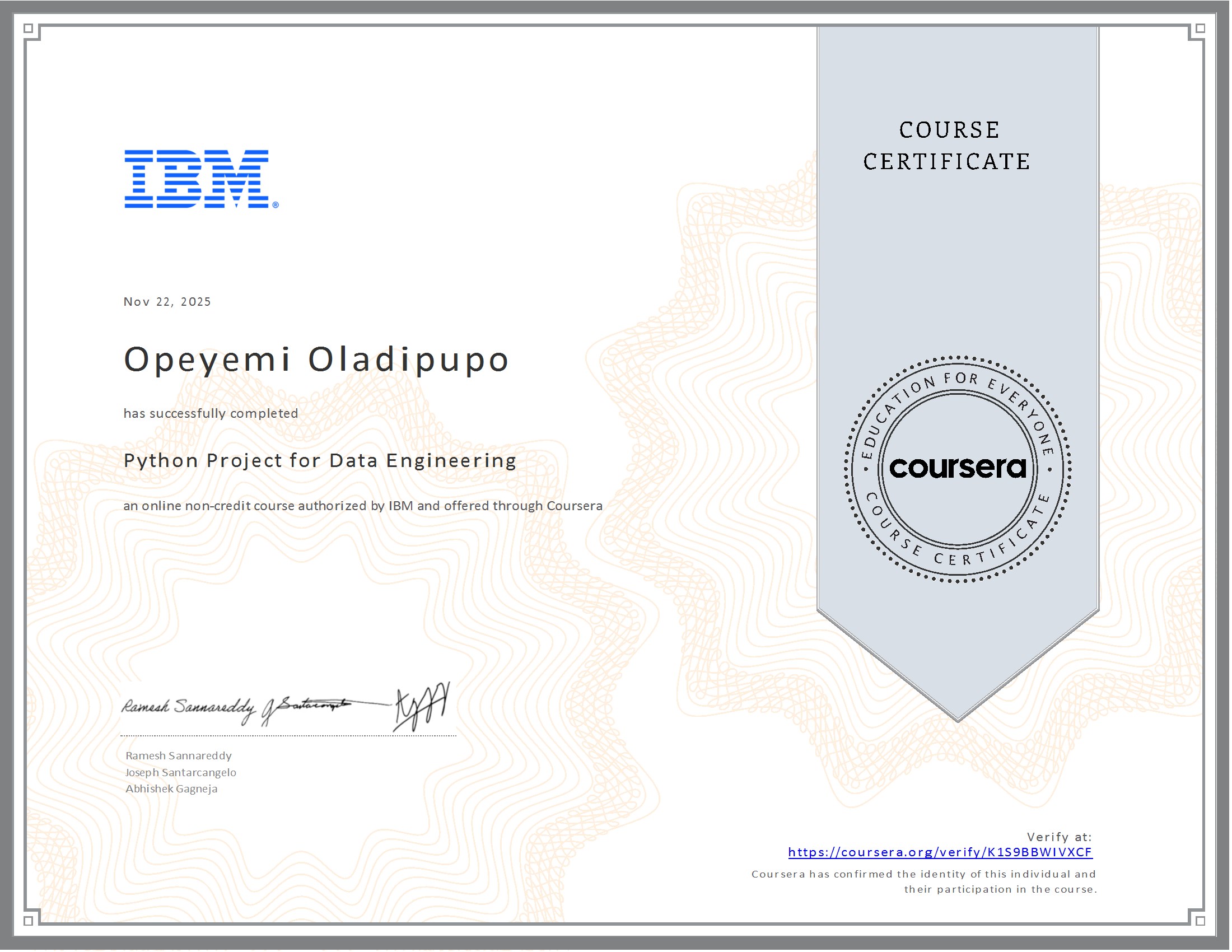 Python Project for Data Engineering Certificate